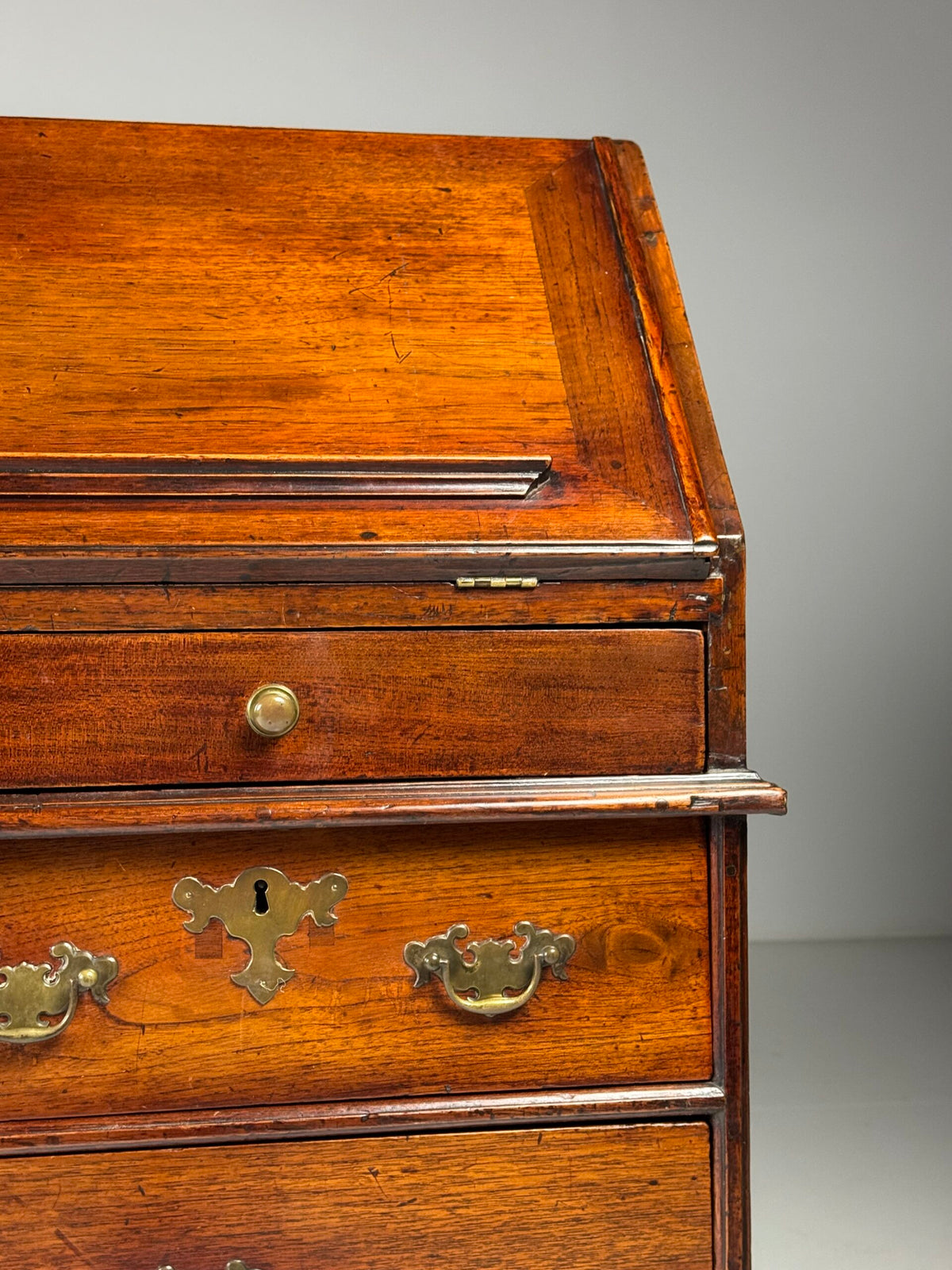 English Teak Secretaire, Late 18th Century, photo 37