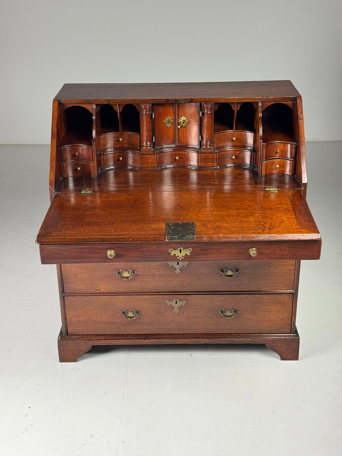 English Teak Secretaire, Late 18th Century, photo 33