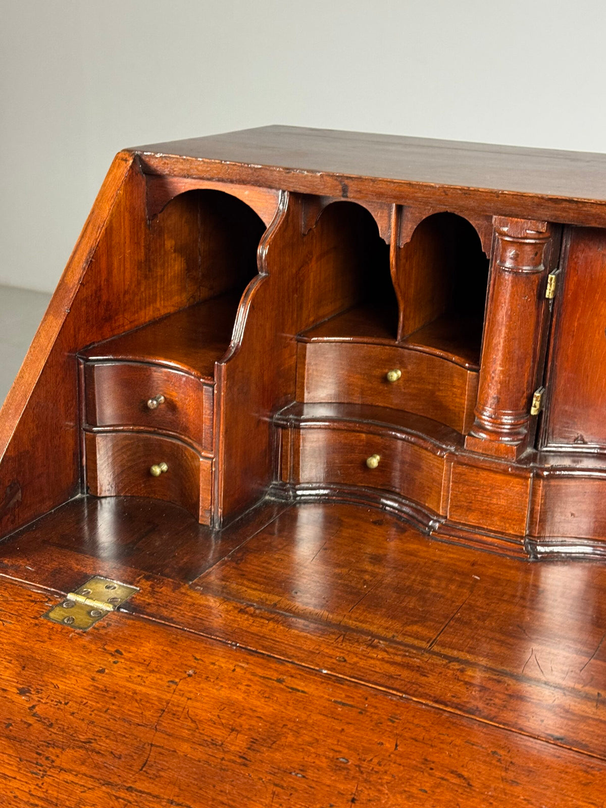 English Teak Secretaire, Late 18th Century, photo 27
