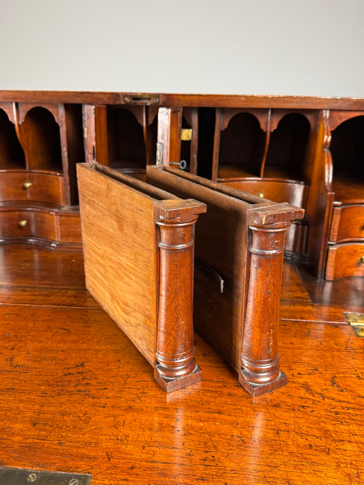 English Teak Secretaire, Late 18th Century, photo 22