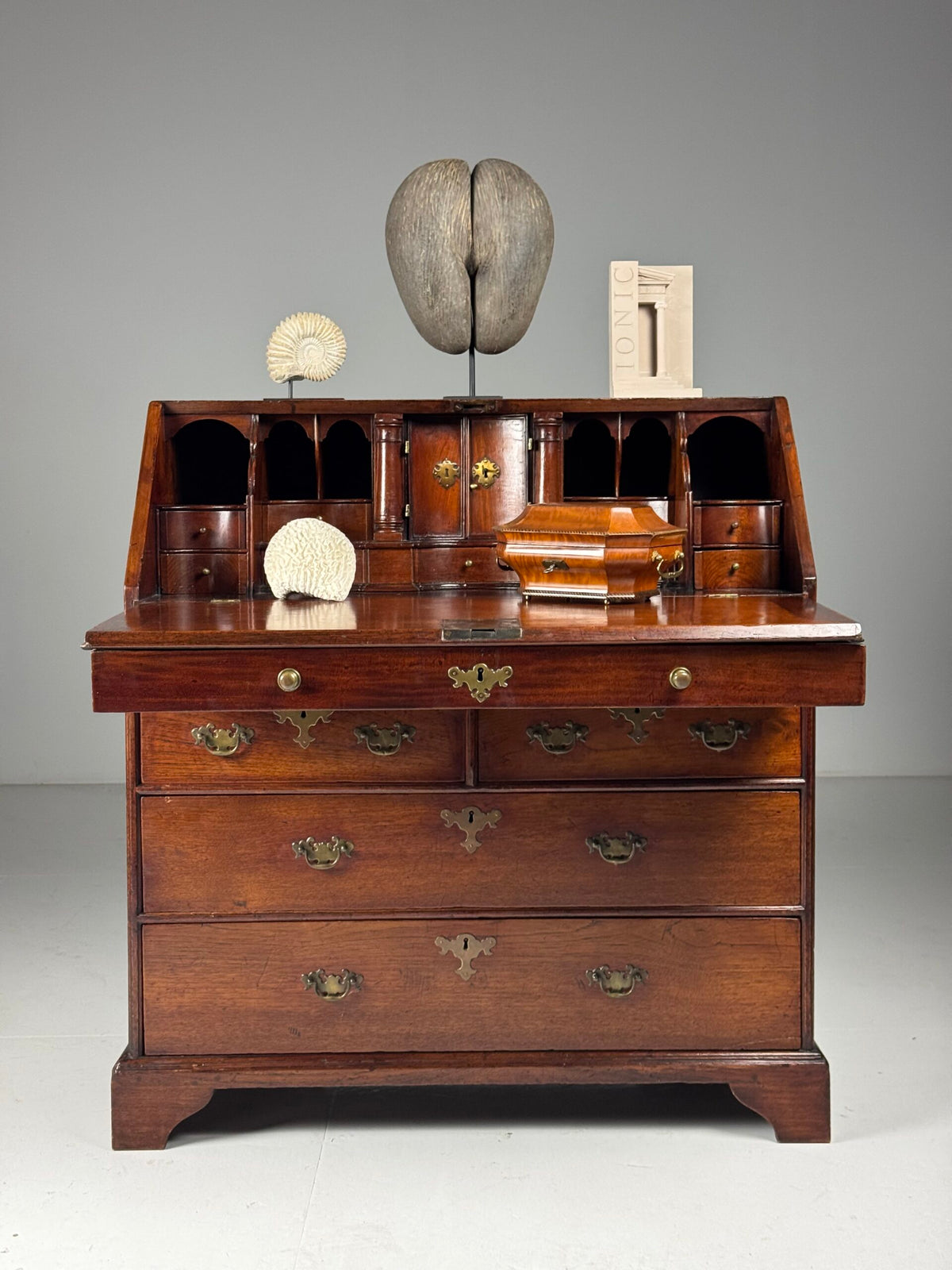 English Teak Secretaire, Late 18th Century, photo 20