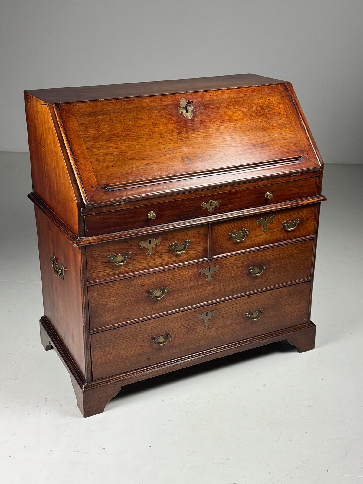 English Teak Secretaire, Late 18th Century, photo 9
