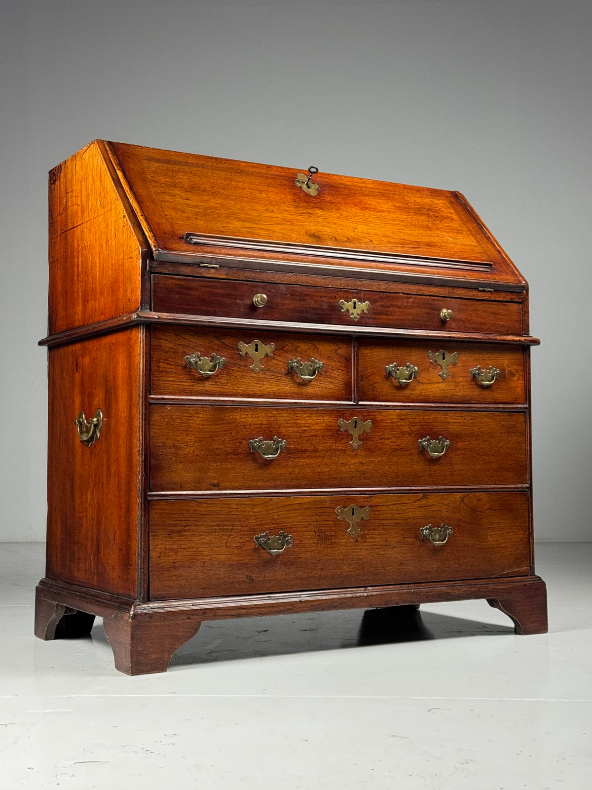 English Teak Secretaire, Late 18th Century, photo 1