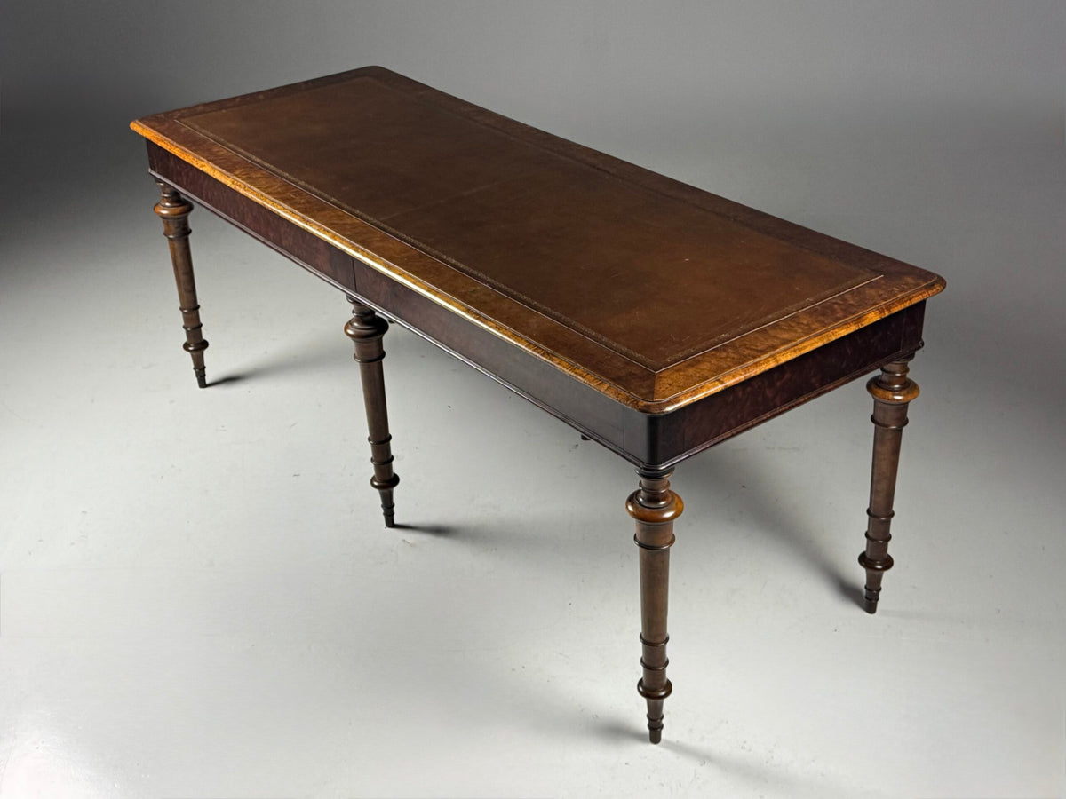 Victorian Mahogany Writing Table with Leather Top, 1850 to 1870, photo 8