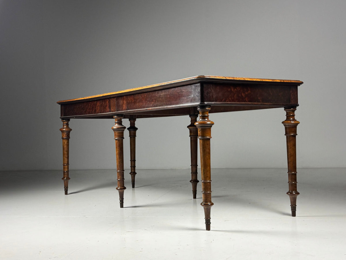 Victorian Mahogany Writing Table with Leather Top, 1850 to 1870, photo 7