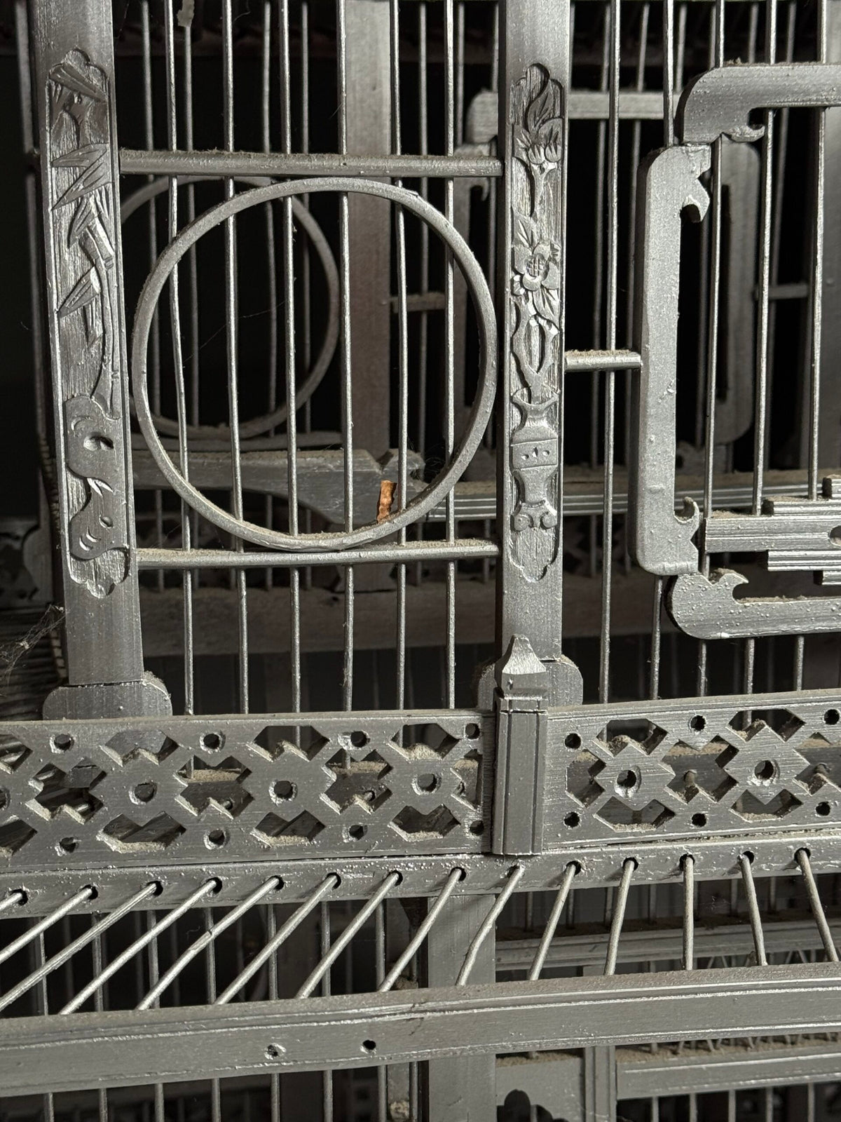 Asian Style Wooden Birdcage, Mid 20th Century, photo 7