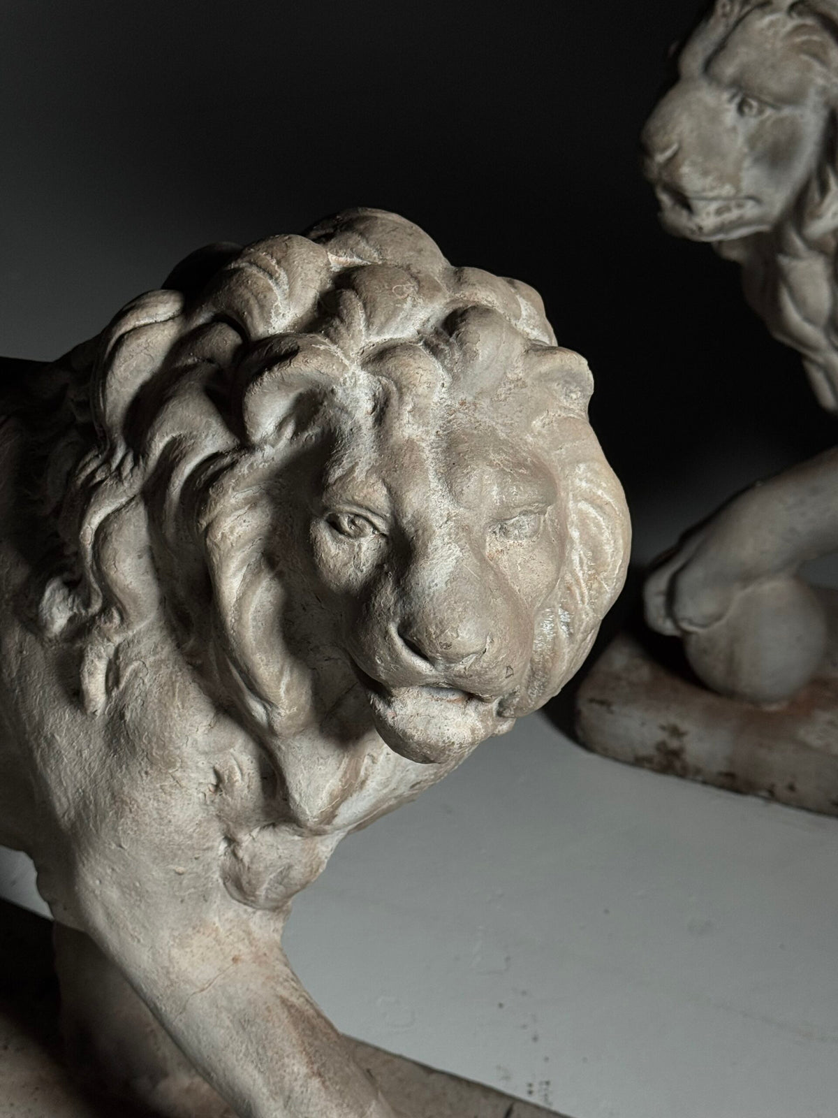 Pair of Composite Stone Medici Lions, Mid to Late 20th Century, photo 13