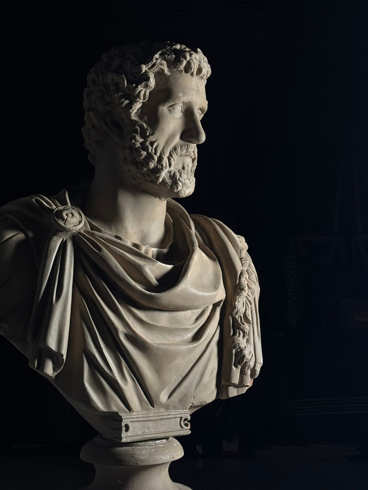 Life-size Bust of Emperor Antoninus Pius on Pedestal, photo 5