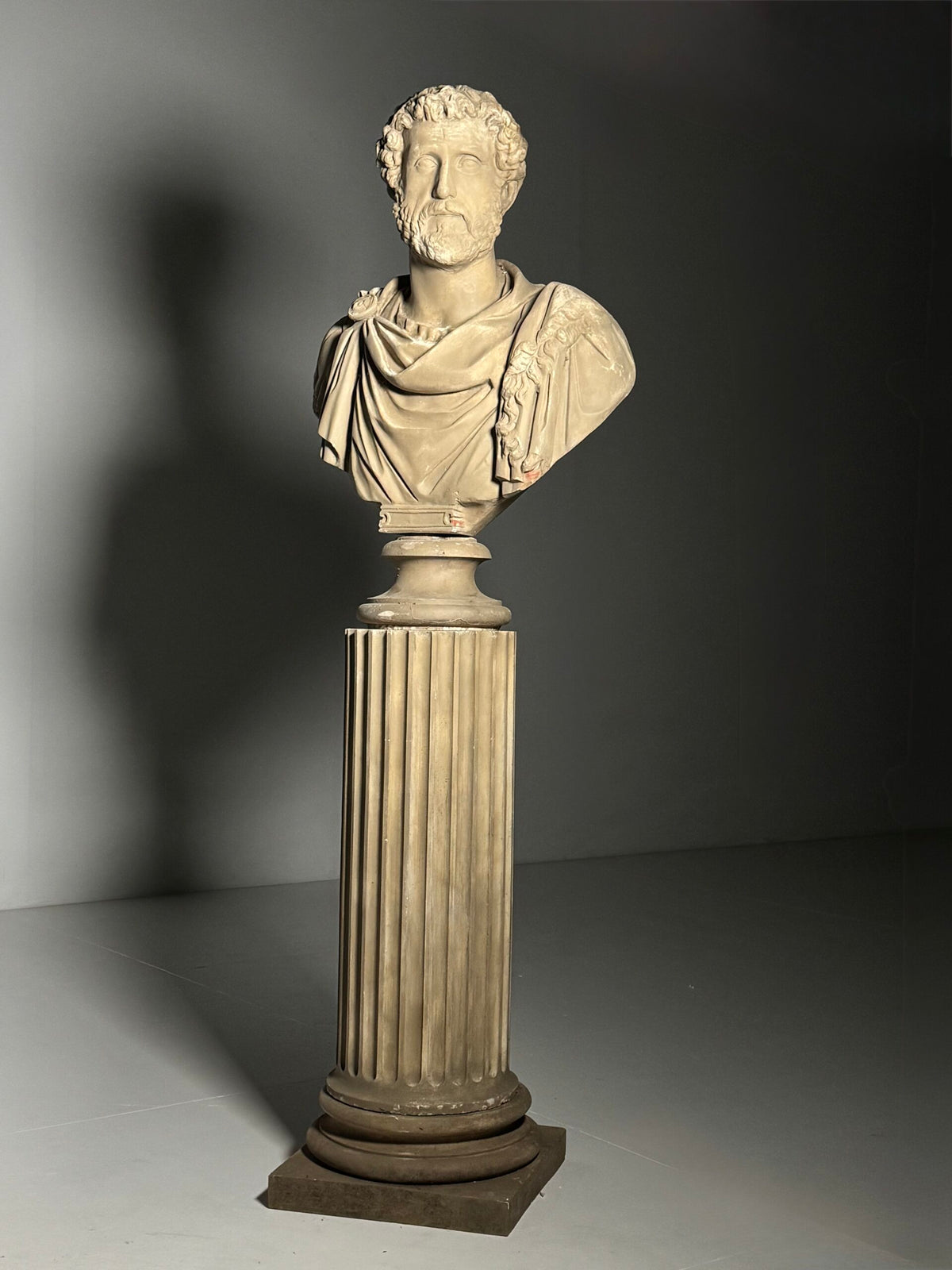 Life-size Bust of Emperor Antoninus Pius on Pedestal, photo 14