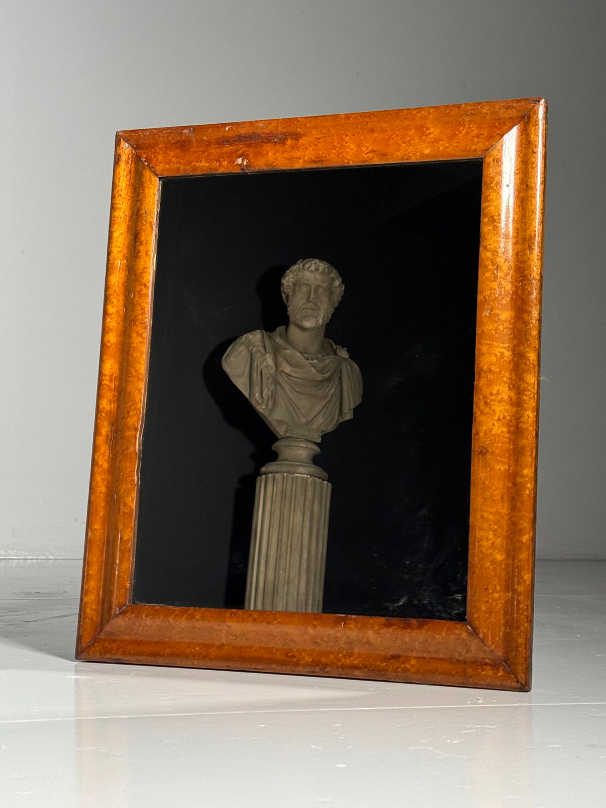 Pair of Burr Wood Veneer Mirrors, Early 1900s, photo 12