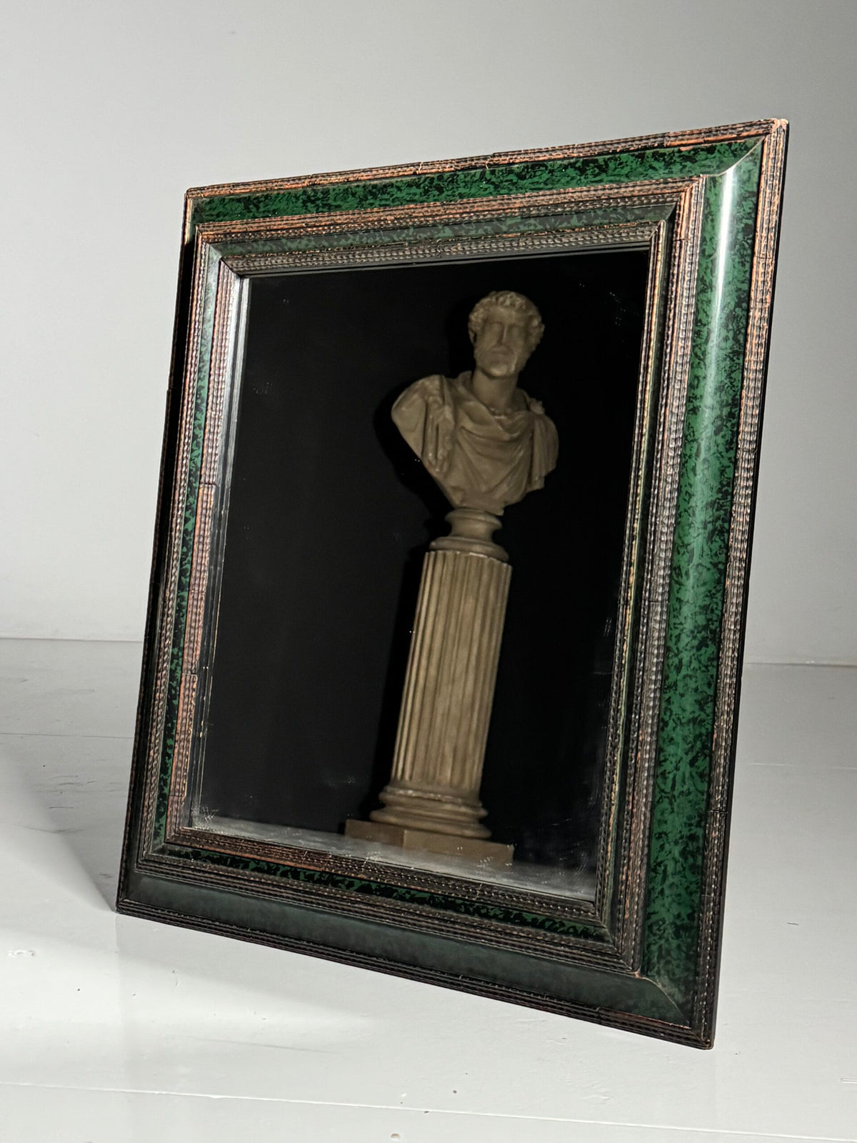 Green and Black Ripple Frame Mirror, Late 20th Century, photo 13