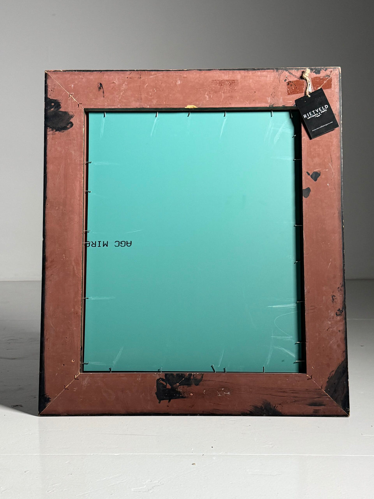 Green and Black Ripple Frame Mirror, Late 20th Century, photo 3