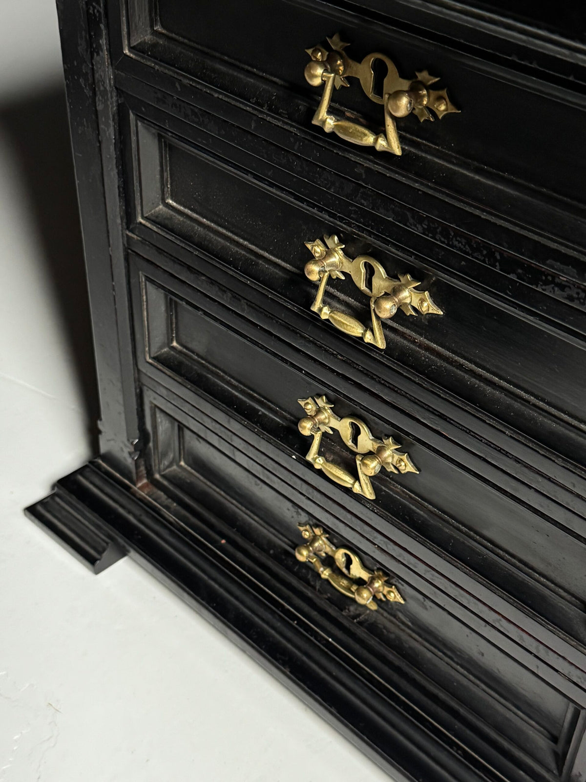 Black Lacquered Jewellery Cabinet, Belgium c. 1880, photo 10