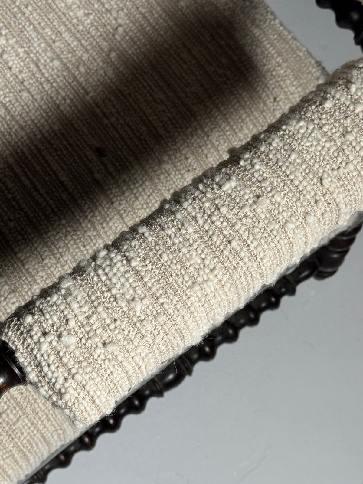 English Bobbin Armchair in Boucle, c. 1890, photo 18