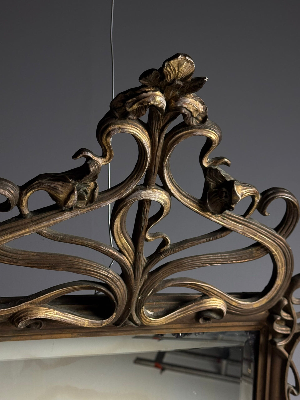 French or Belgian Art Nouveau Mirror, circa 1900 to 1910, photo 20