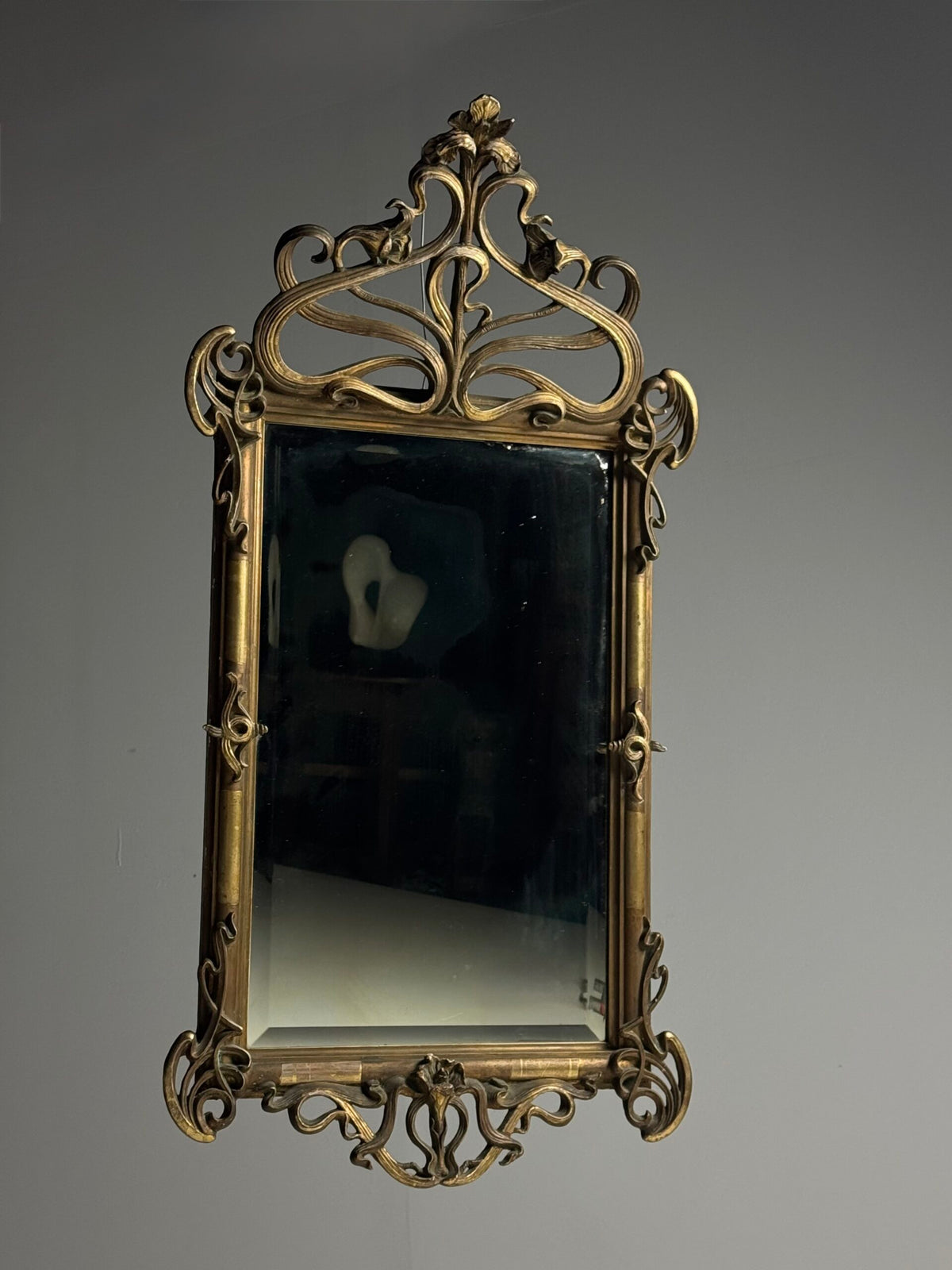 French or Belgian Art Nouveau Mirror, circa 1900 to 1910, photo 8