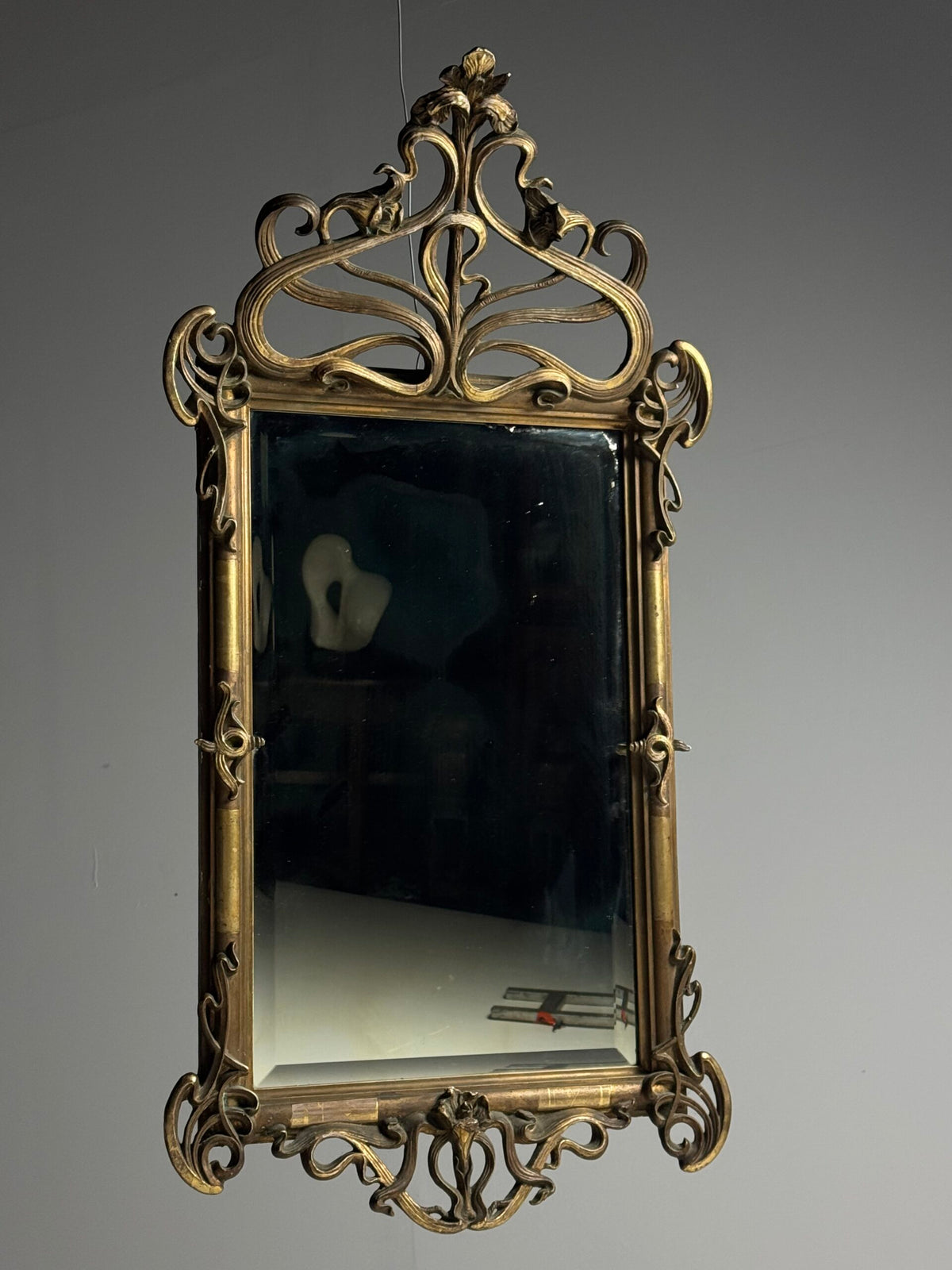 French or Belgian Art Nouveau Mirror, circa 1900 to 1910, photo 7