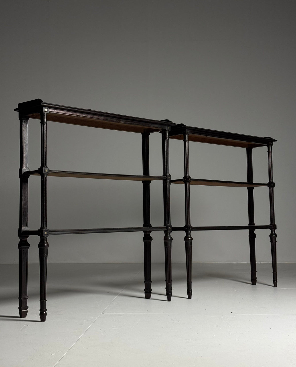Pair of Louis XVI Style Oak Etageres, France, Mid 20th Century, photo 5