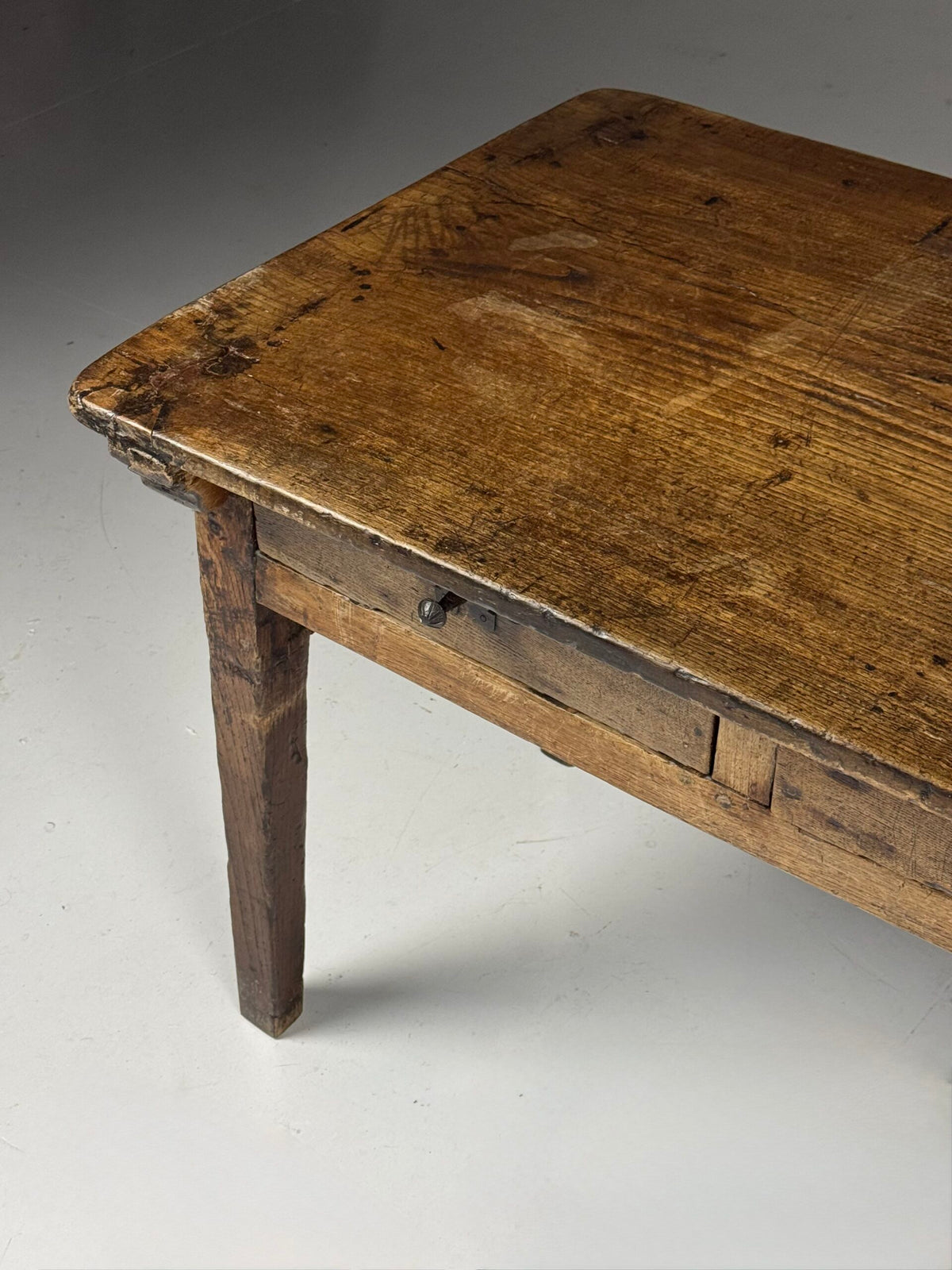 Spanish Walnut Table with Three Drawers, 18th Century, photo 25