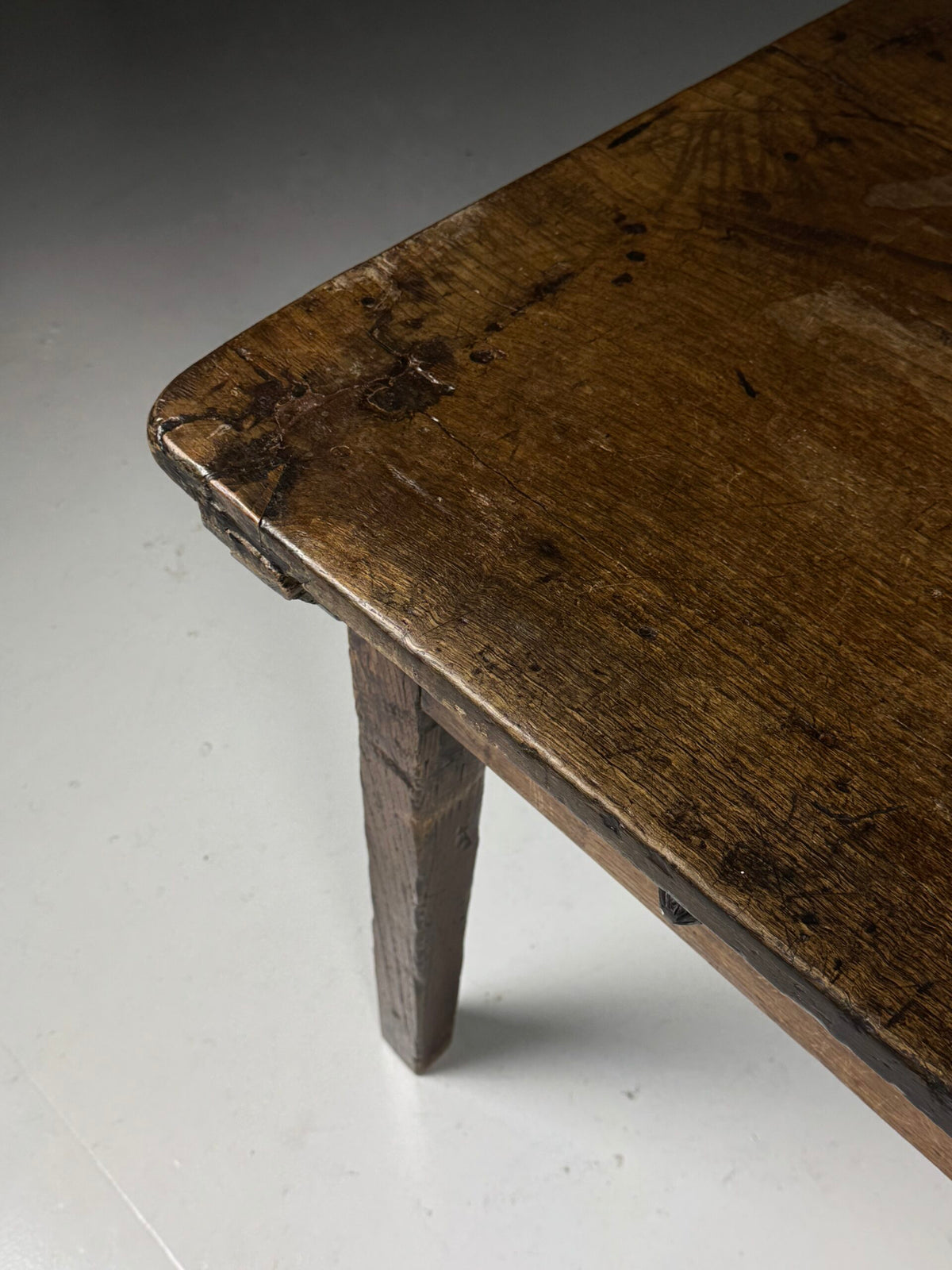 Spanish Walnut Table with Three Drawers, 18th Century, photo 12