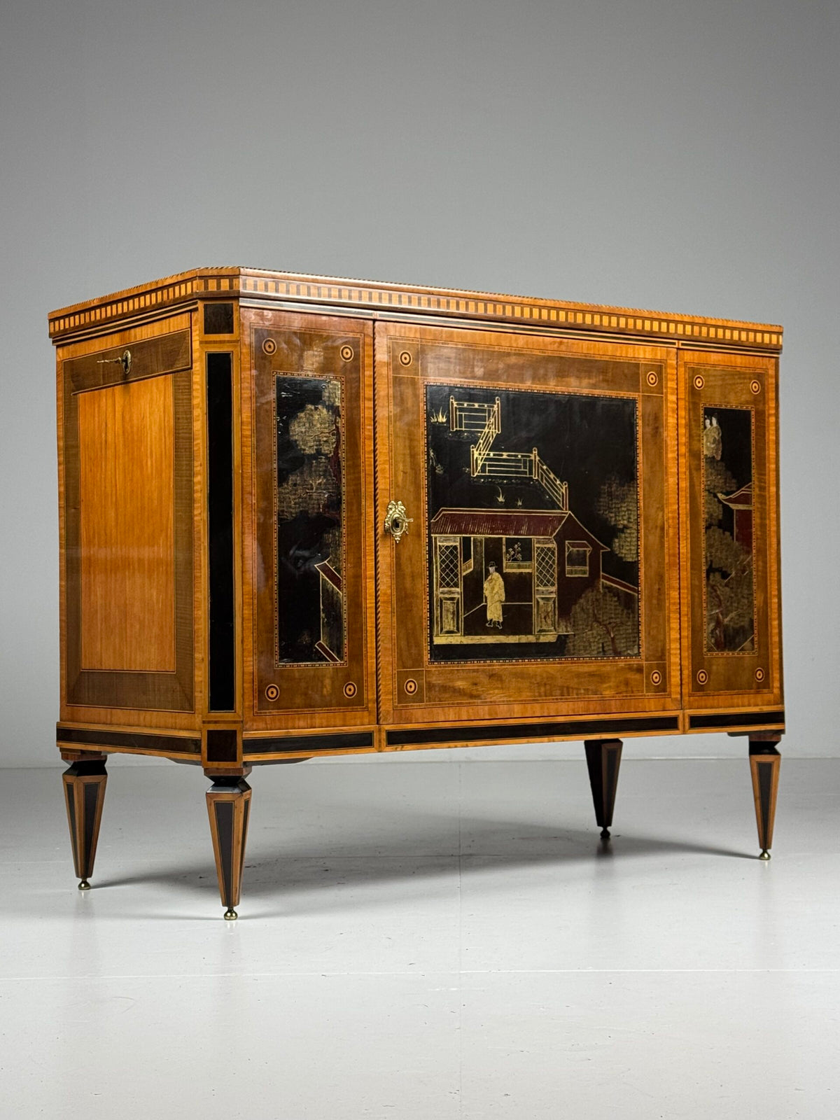 Dutch Louis XVI Fold-Over Buffet, circa 1790 to 1800, photo 1