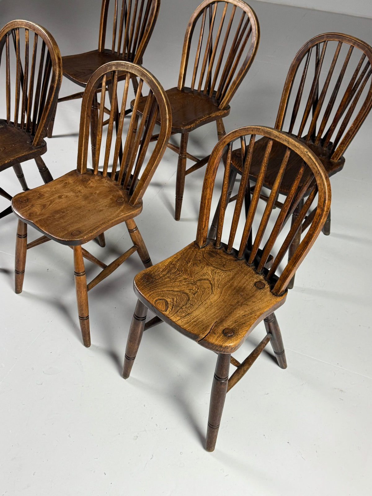 Set of Six English Windsor Dining Chairs, c. 1900, photo 10