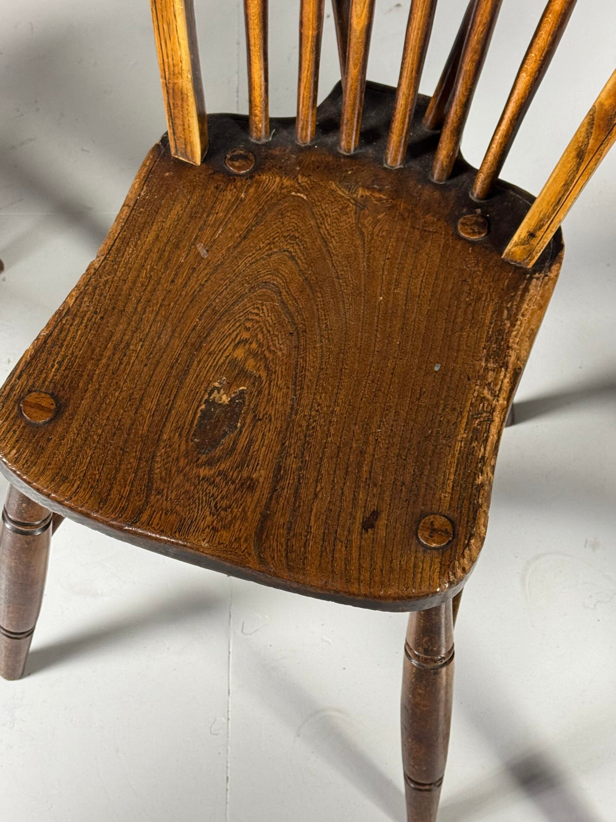 Set of Six English Windsor Dining Chairs, c. 1900, photo 4