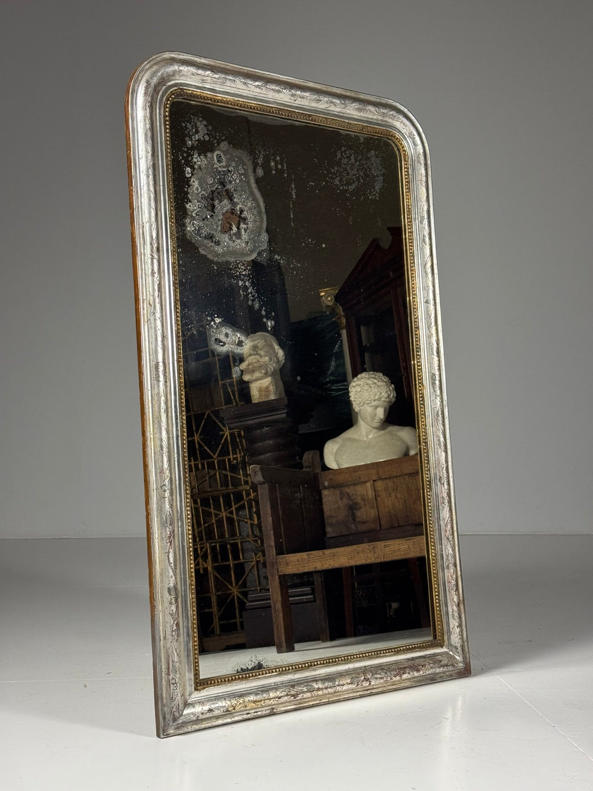 French Louis Philippe Silvered Mirror, 19th Century, photo 2