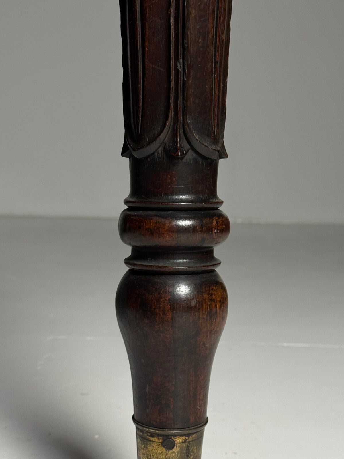 English Mahogany Writing Desk with Ochre Leather Top, c. 1890 to 1900, photo 18