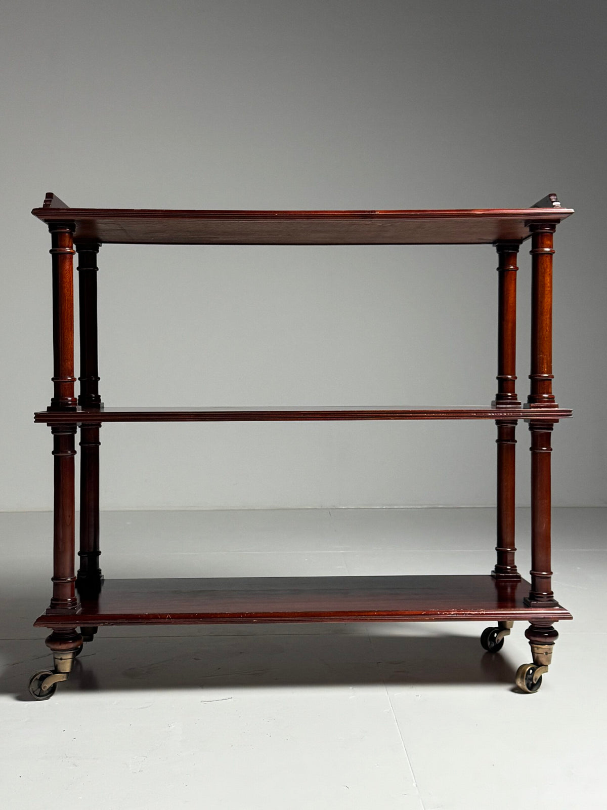 Mahogany Etagere on Brass Castors, 20th Century, photo 13
