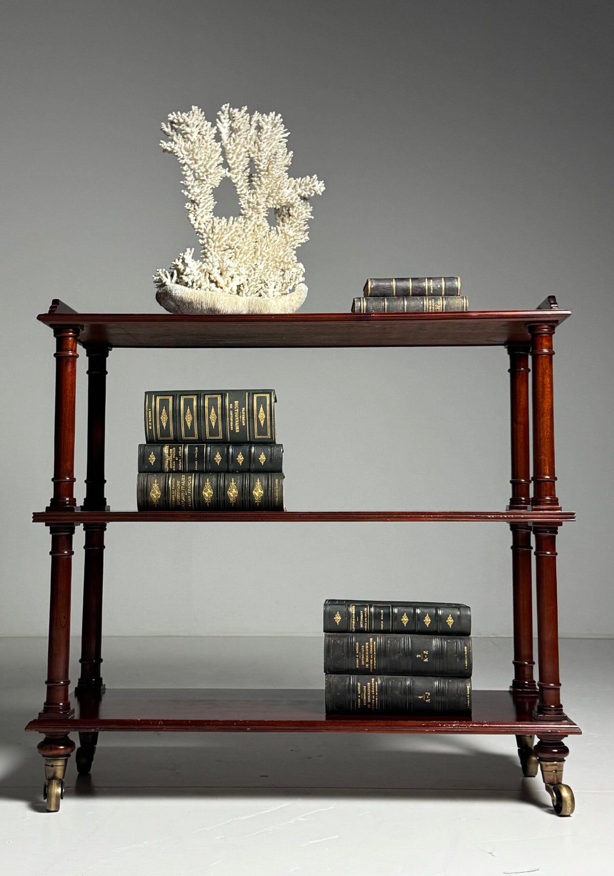Mahogany Etagere on Brass Castors, 20th Century, photo 16