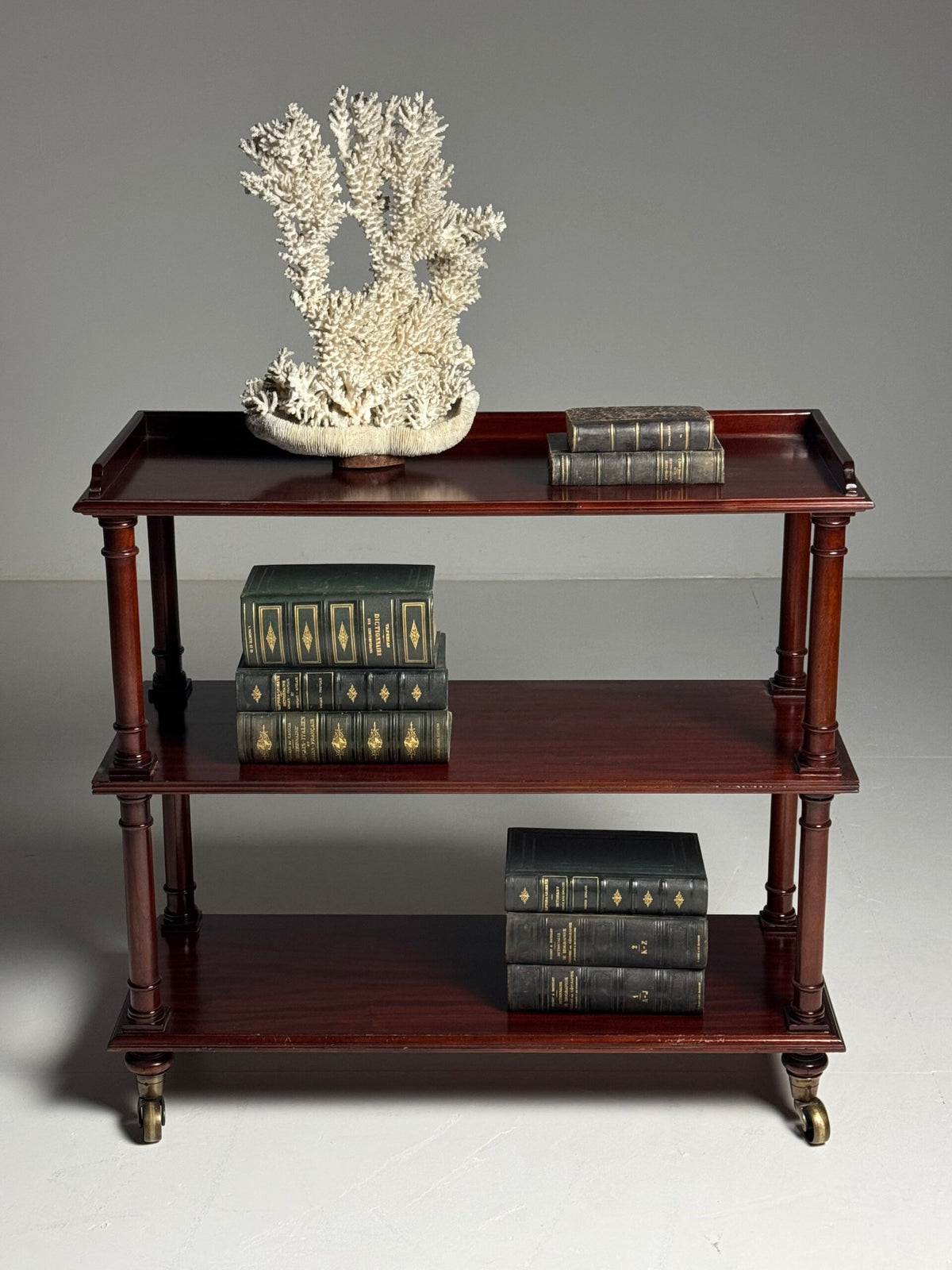 Mahogany Etagere on Brass Castors, 20th Century, photo 18
