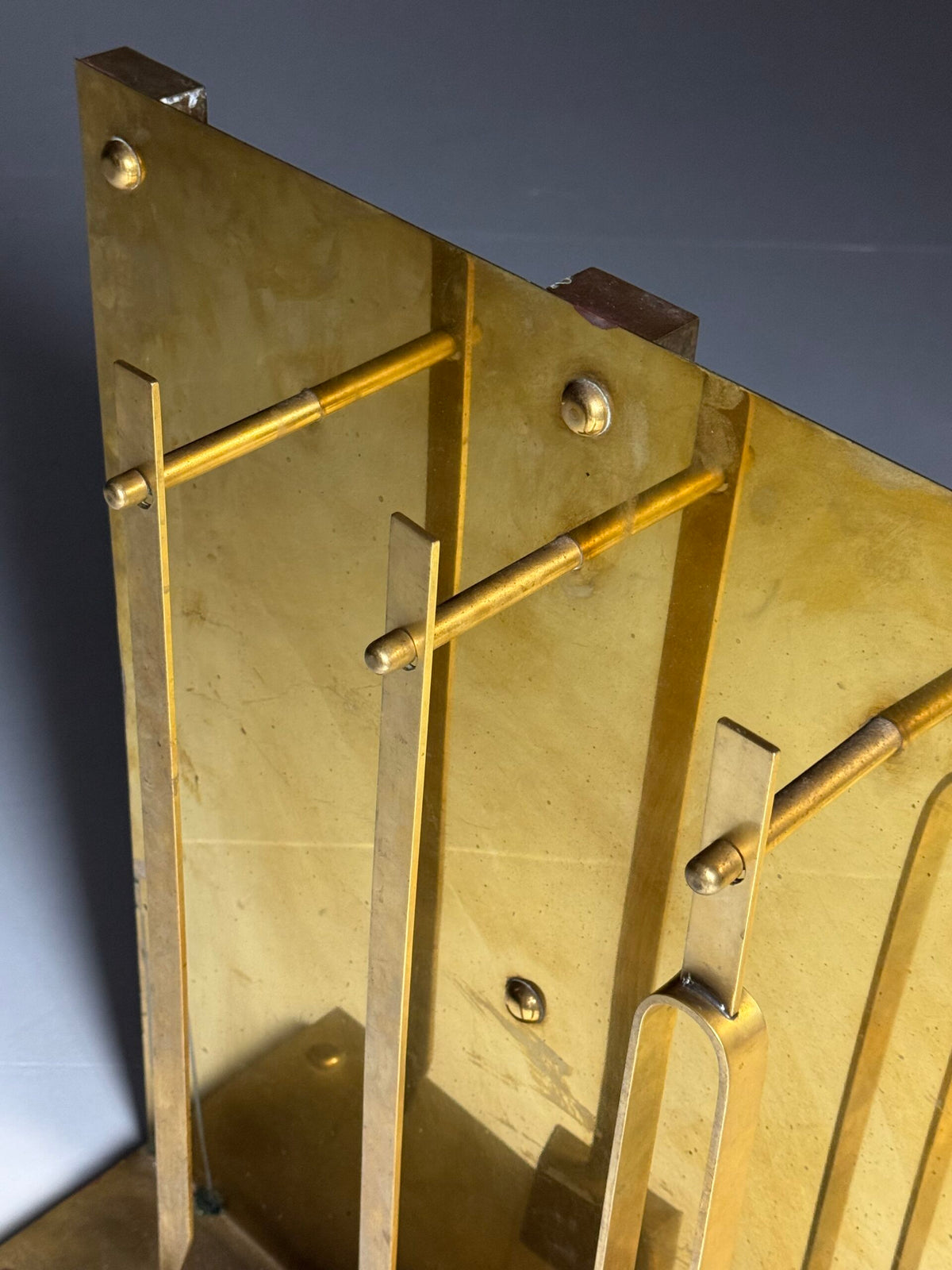 1960s Brass Fireplace Set, photo 12