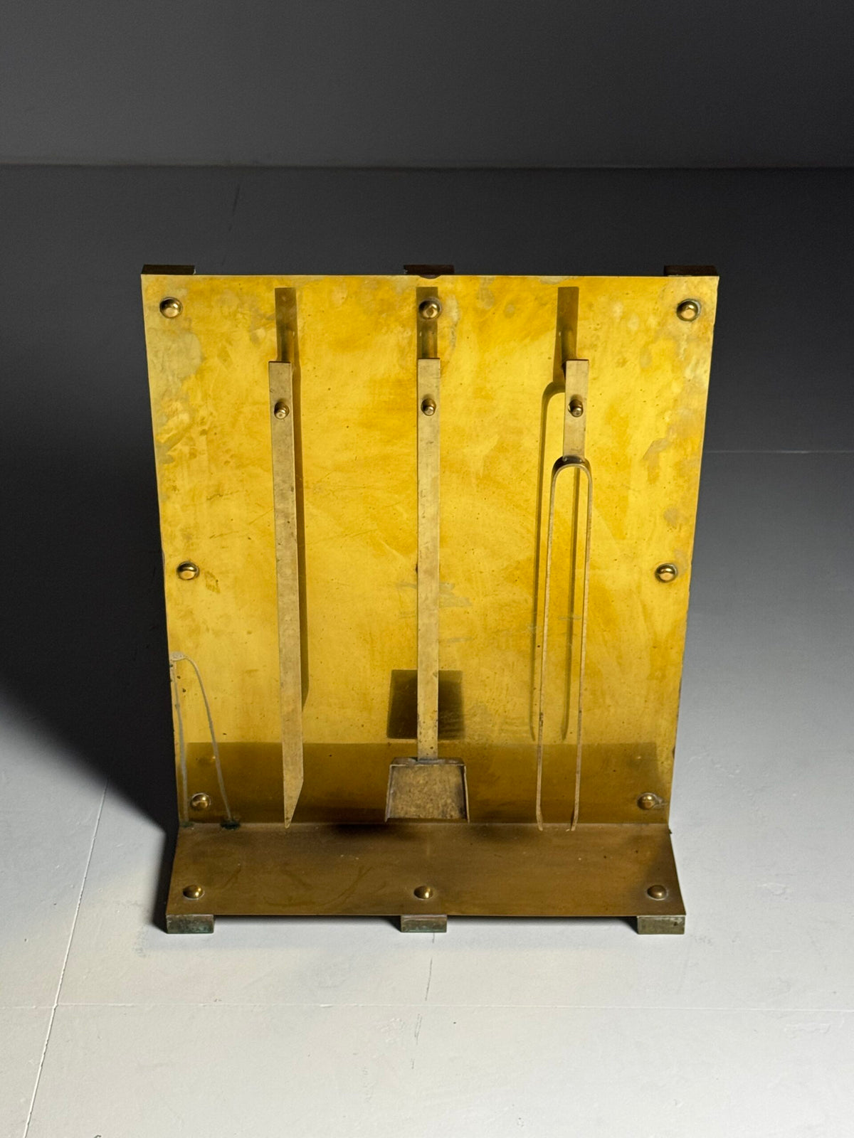 1960s Brass Fireplace Set, photo 18
