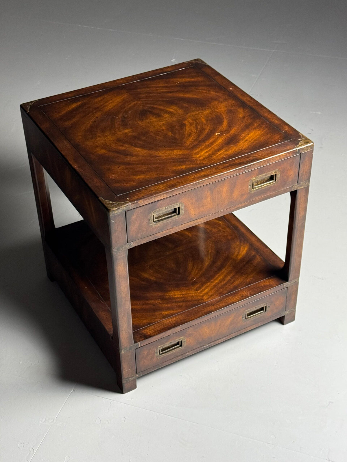 Mahogany Campaign Style Coffee Table, England, Late 20th Century, photo 1