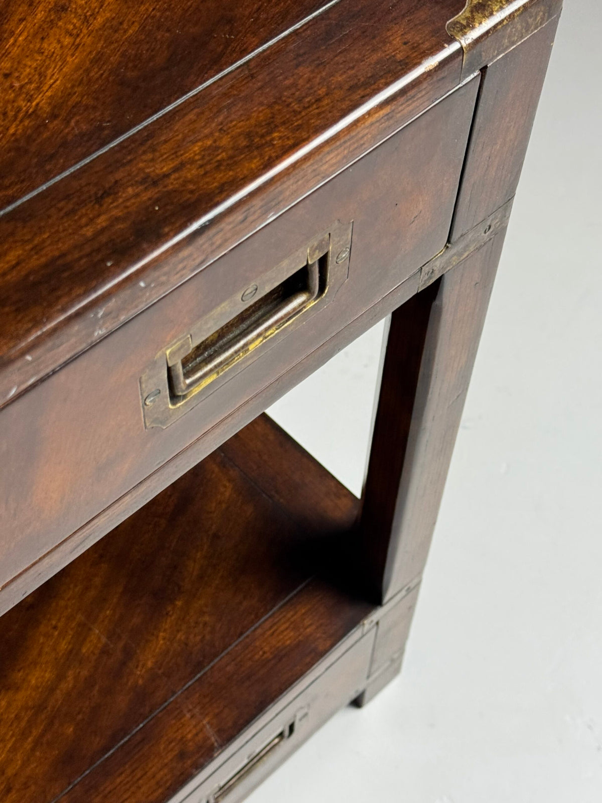 Mahogany Campaign Style Coffee Table, England, Late 20th Century, photo 12