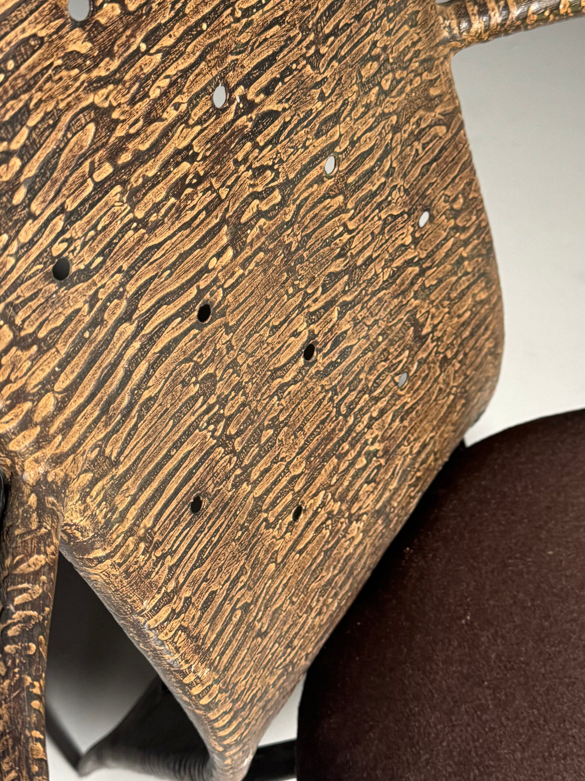 Postmodern Hammered Metal Chair, 1980 to 1990, photo 9