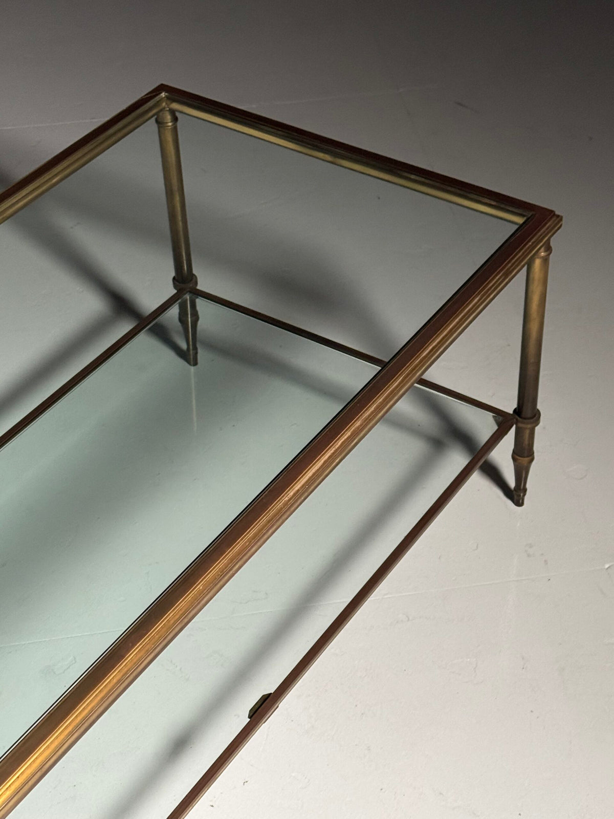 Mid Century Glass Coffee Table with Two Glass Tops, photo 10