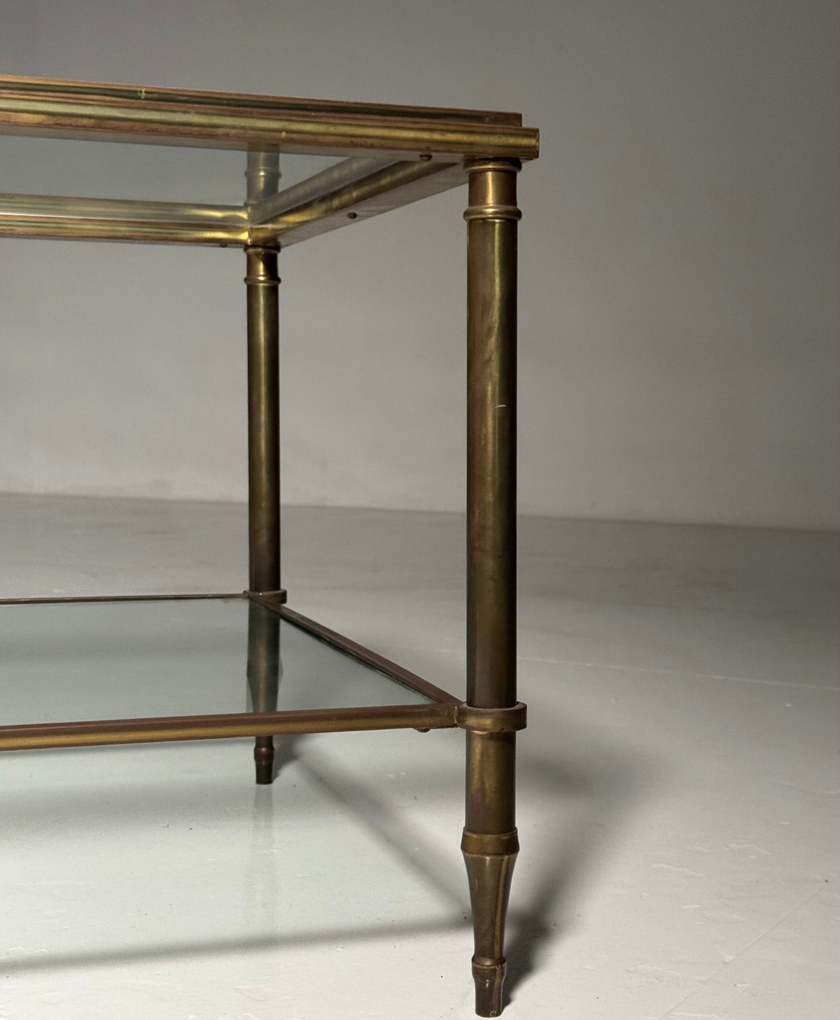 Mid Century Glass Coffee Table with Two Glass Tops, photo 9