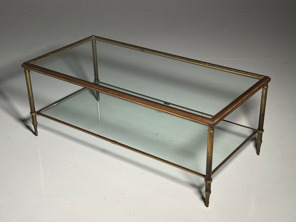Mid Century Glass Coffee Table with Two Glass Tops, photo 14