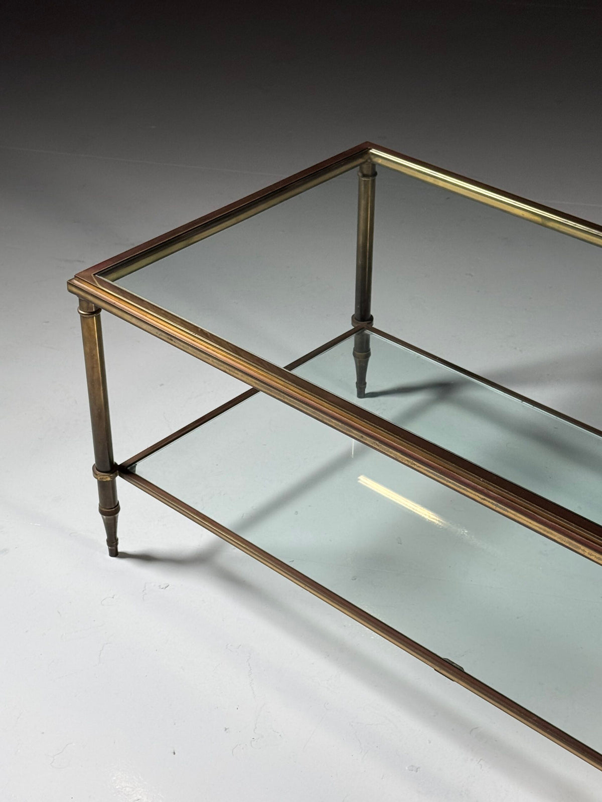 Mid Century Glass Coffee Table with Two Glass Tops, photo 16