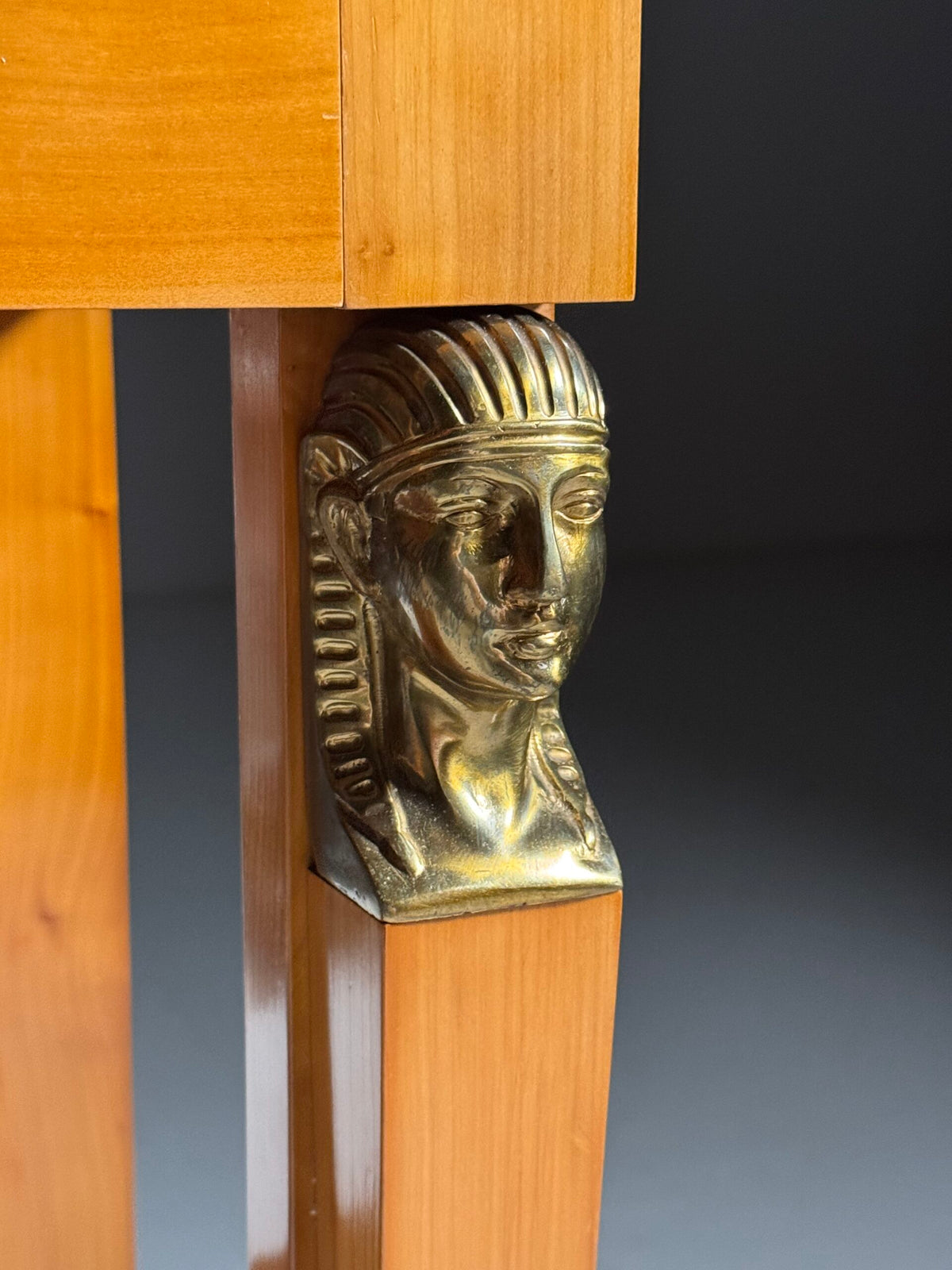 Empire Style Console Table with Marble Top and Sphinx Mounts, photo 12