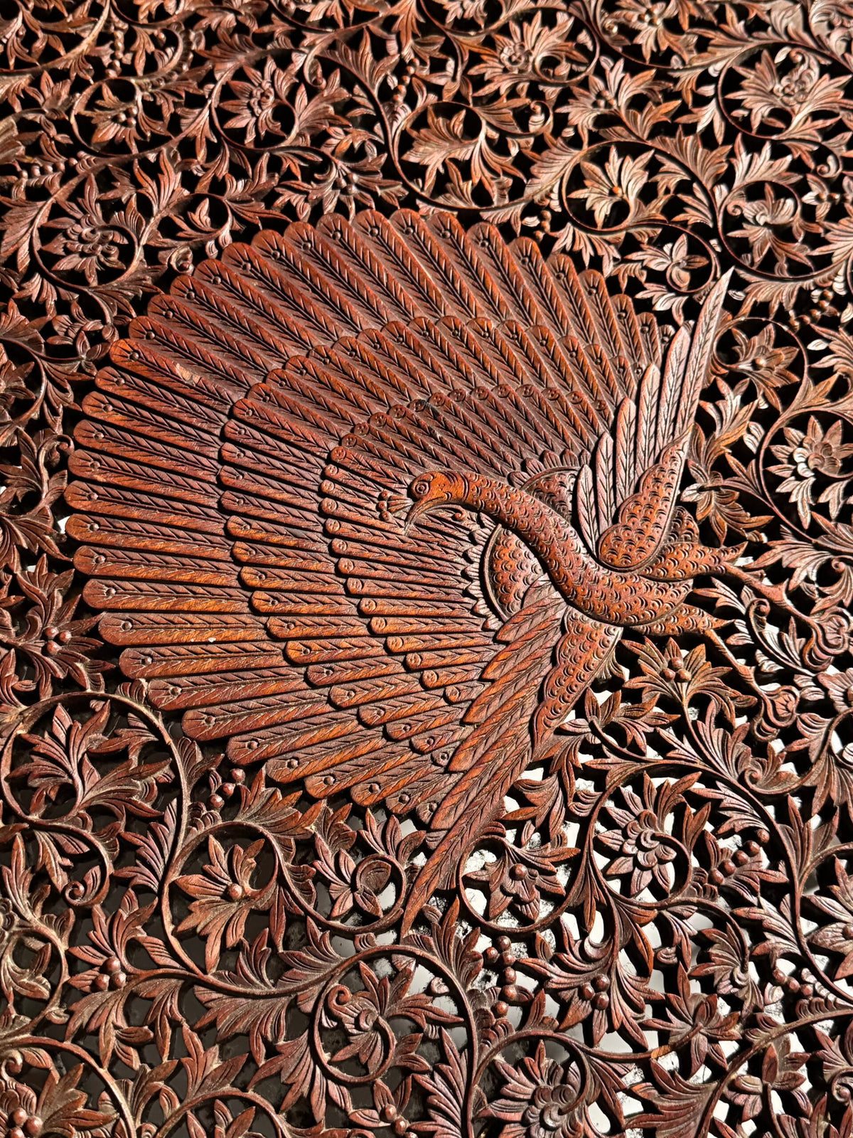 Indian Carved Hardwood Side Table, circa 1900 to 1920, photo 19
