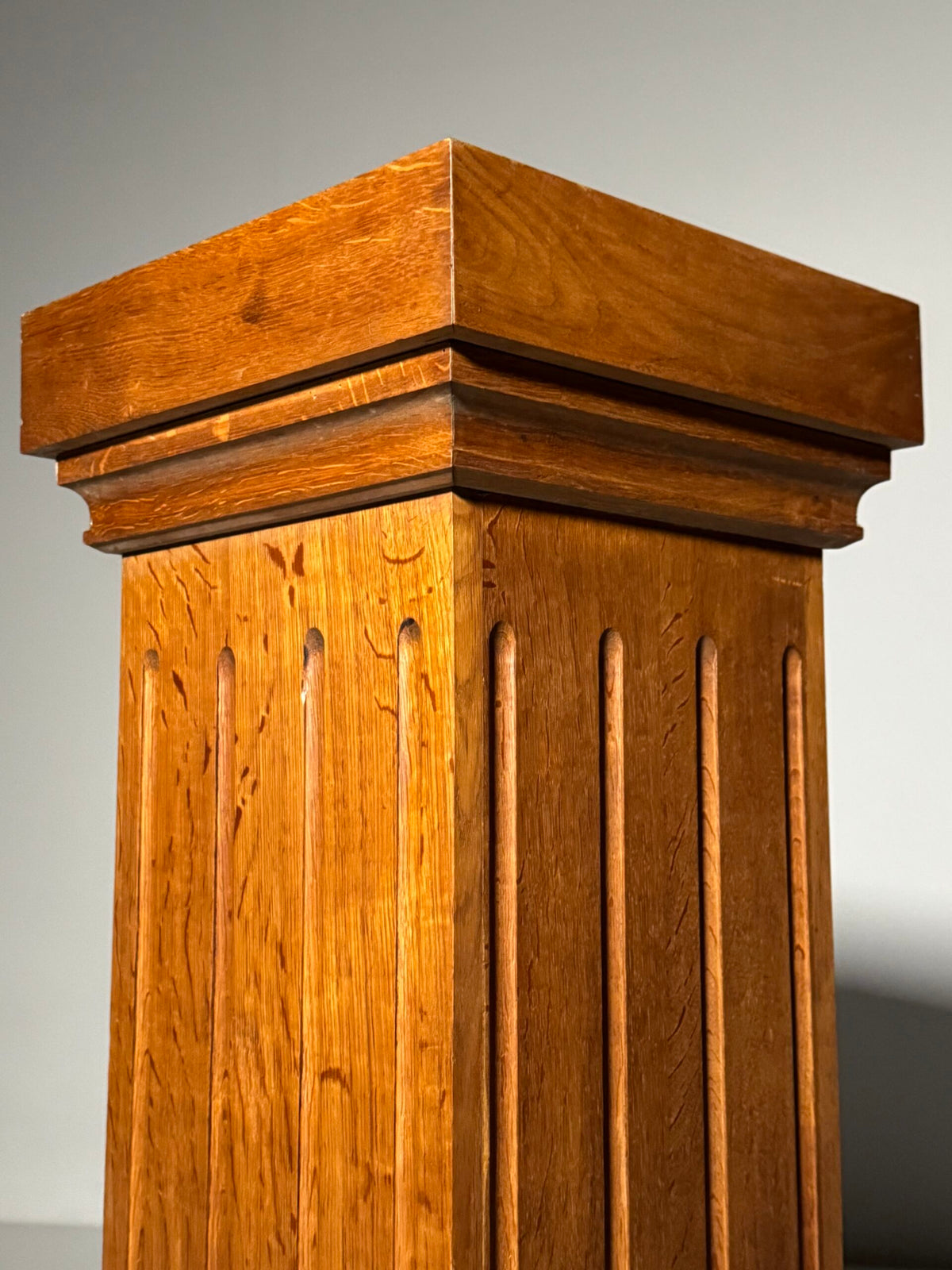 Pair of Large Solid Oak Columns, 1960s, photo 12