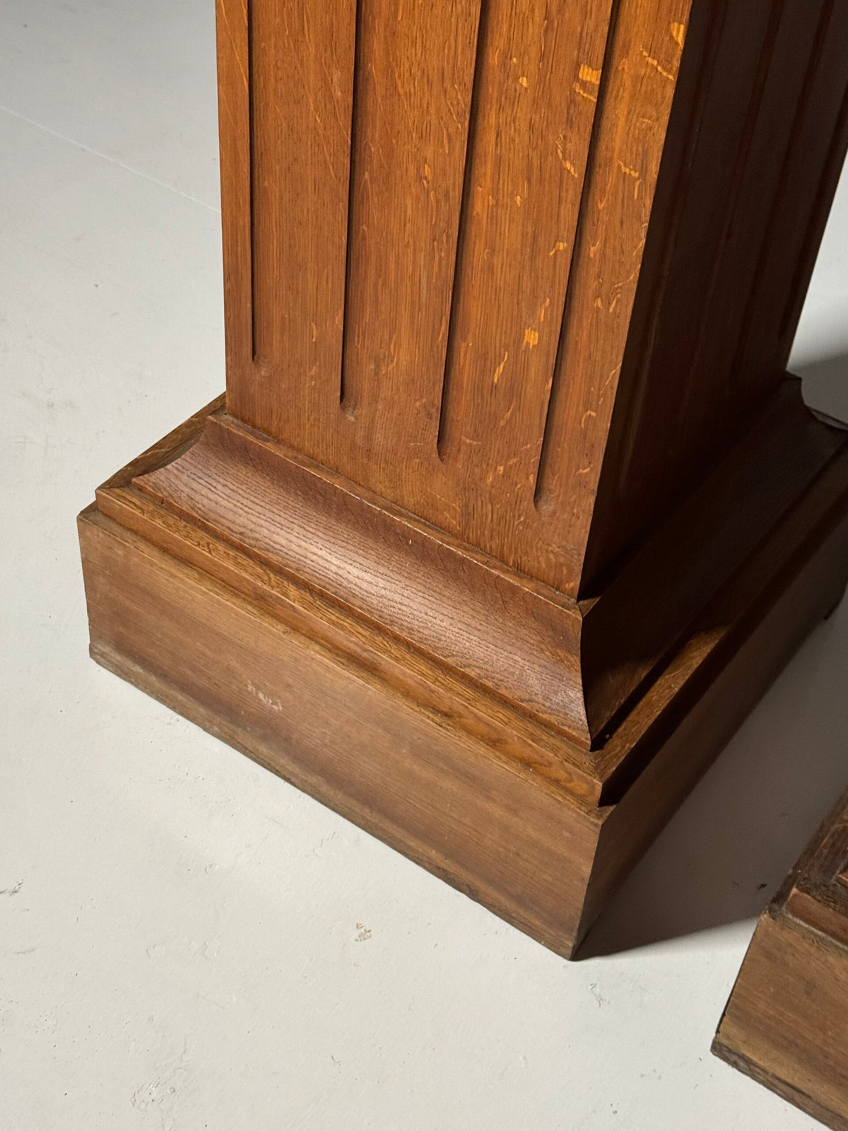 Pair of Large Solid Oak Columns, 1960s, photo 4