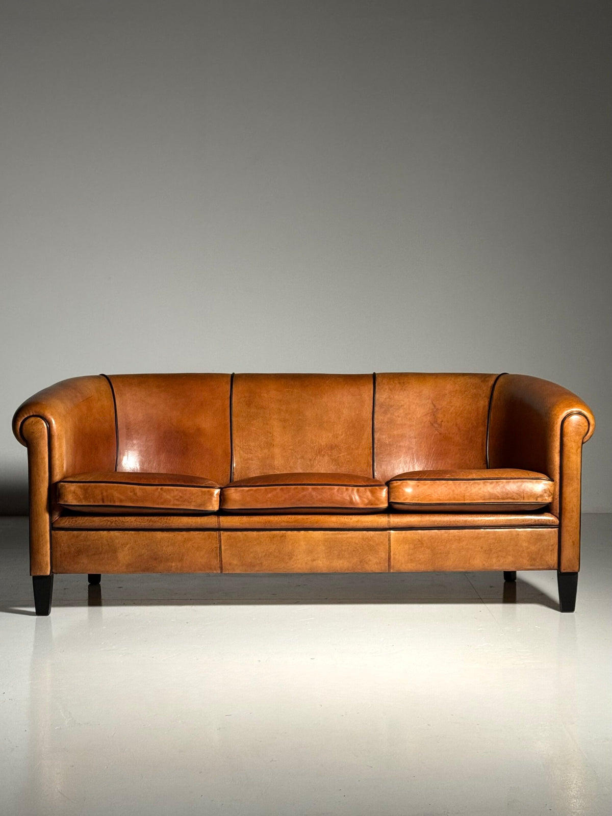 Spacious Three Seater Sheepskin Leather Sofa, photo 21