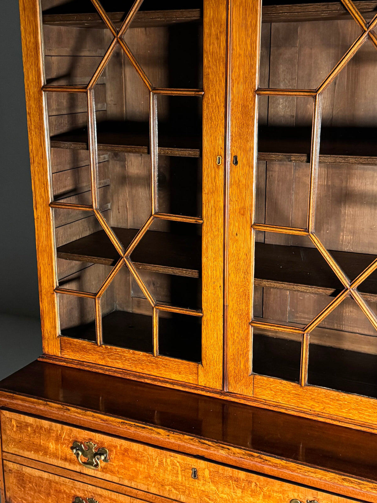 English Oak Bureau Bookcase, circa 1800, photo 14