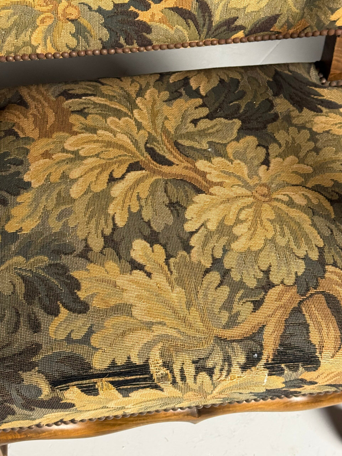 Pair of Os de Mouton Armchairs in Oudenaarde Tapestry Style, photo 11
