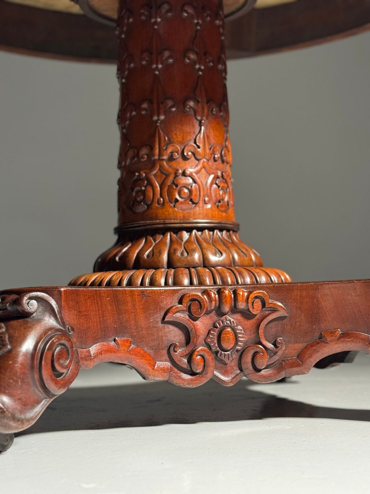 Mid 19th Century Center Table with Carrara Marble Top, photo 10