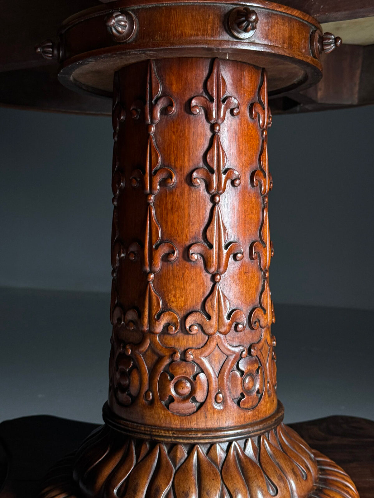 Mid 19th Century Center Table with Carrara Marble Top, photo 18